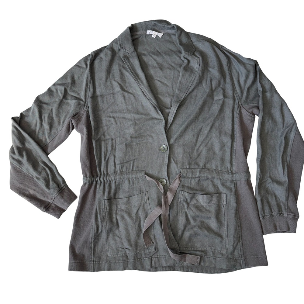 Women's Splendid Soleil Olive Soft Rayon-Linen Peached Twill Jacket (Size L)